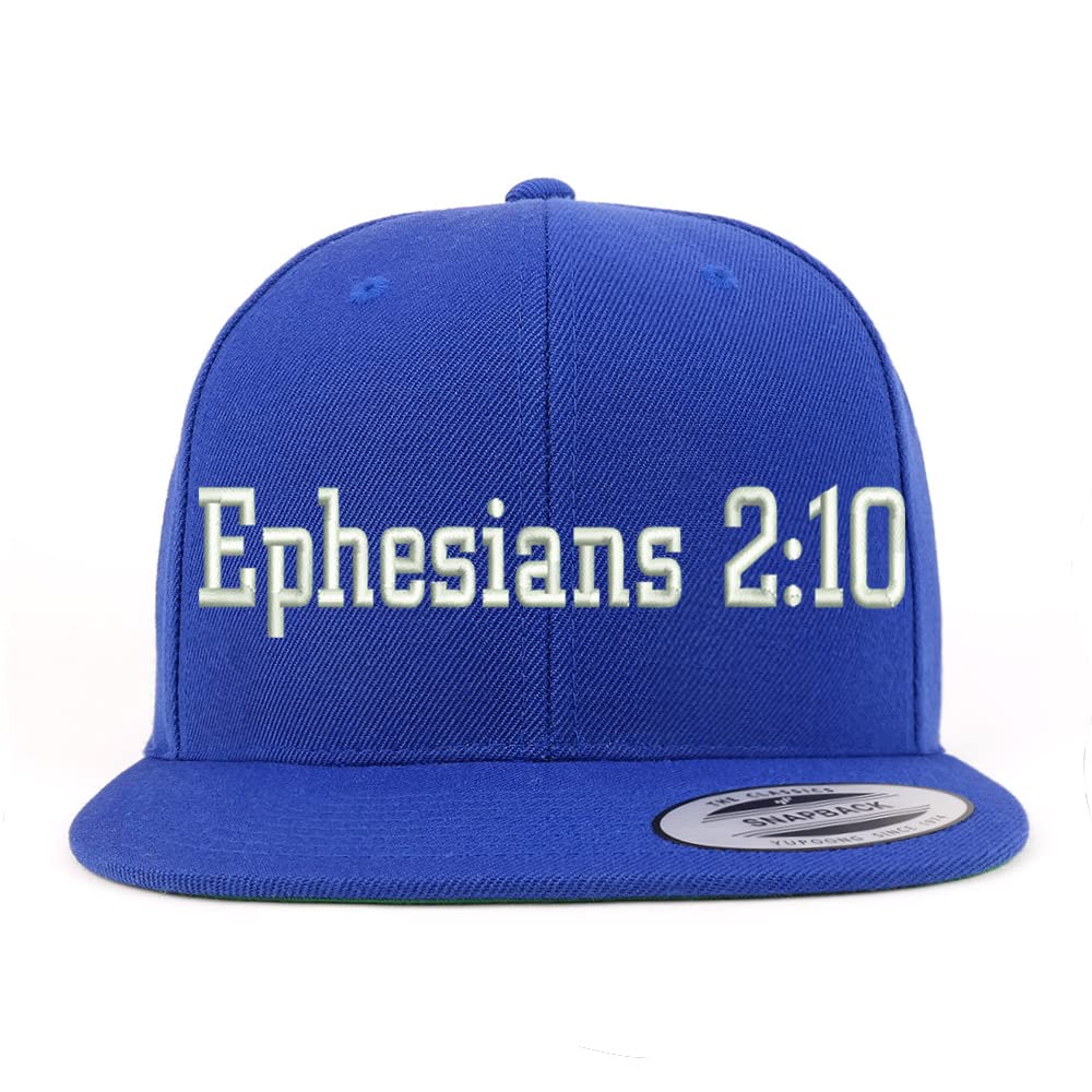Trendy Apparel Shop Ephesians 2:10 Embroidered Flatbill Snapback