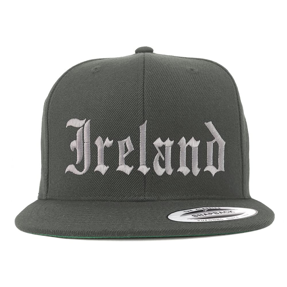Trendy Apparel Shop Ireland Old English Embroidered Flatbill Snapback