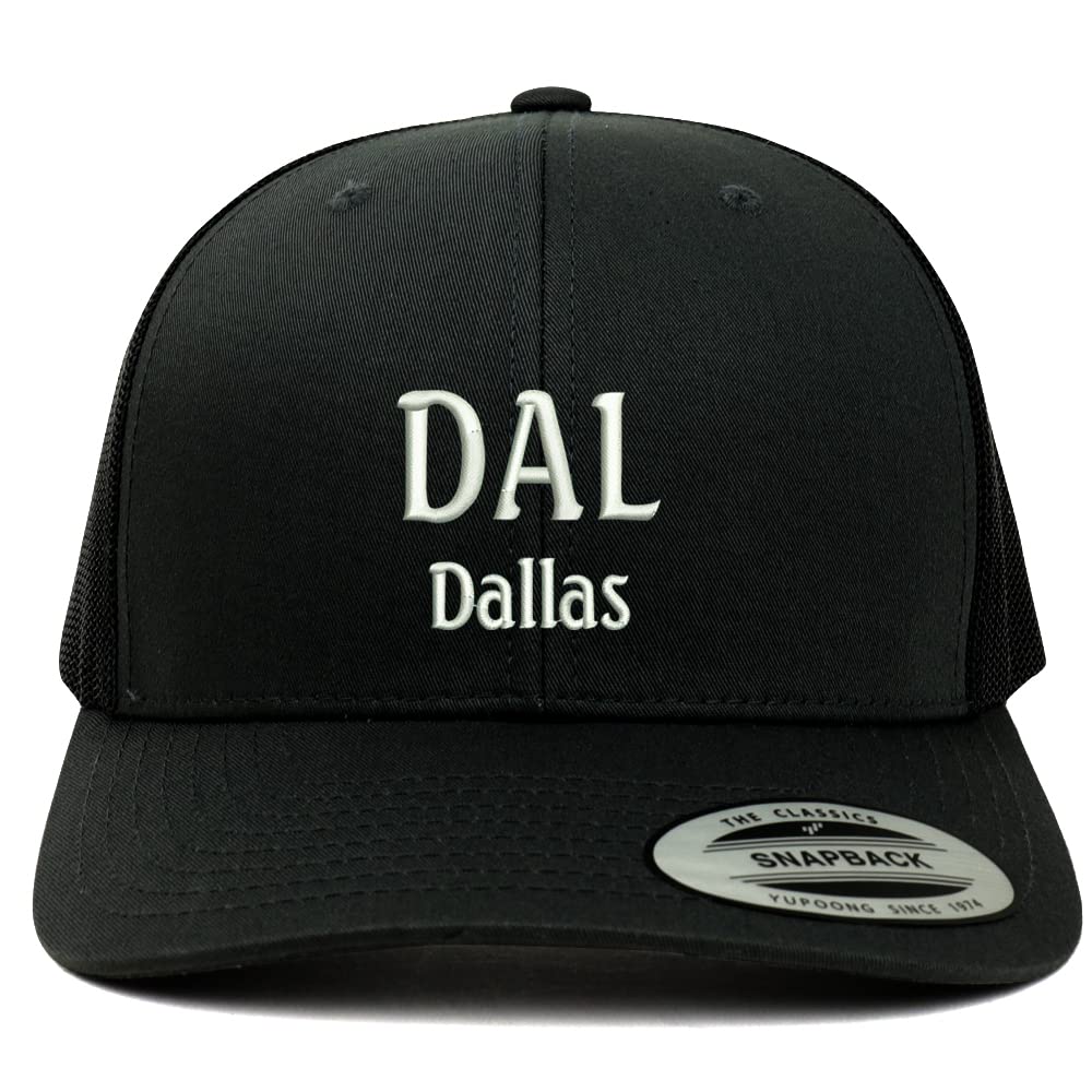 Trendy Apparel Shop DAL Dallas Embroidered Retro Fit Trucker Mesh Cap