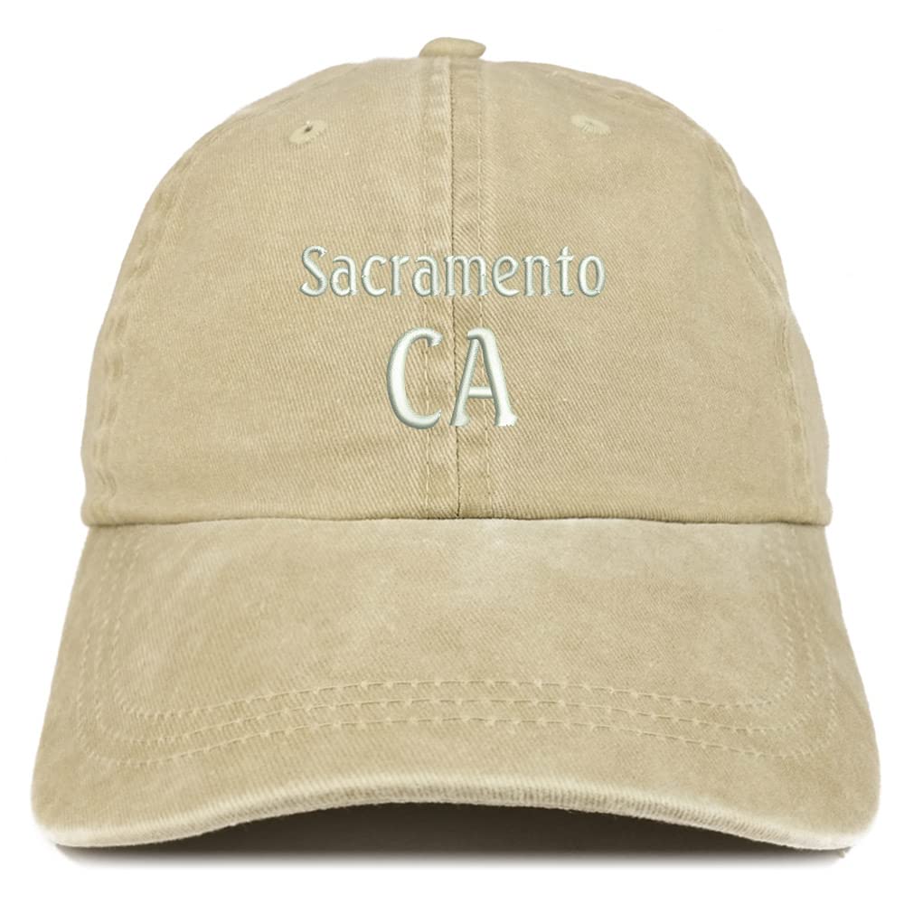 Trendy Apparel Shop Sacramento CA Embroidered Pigment Dyed Washed Baseball Cap
