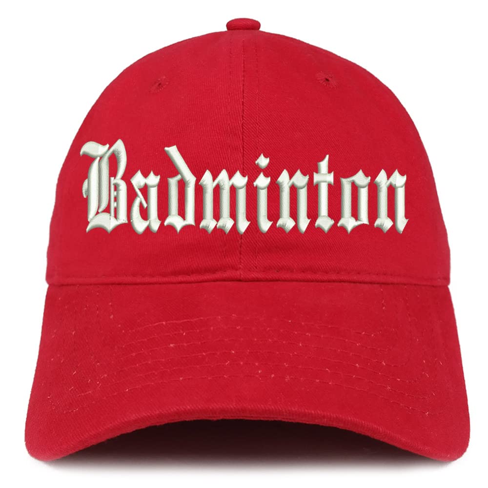 Trendy Apparel Shop Old English Badminton Low Profile Soft Cotton Baseball Cap