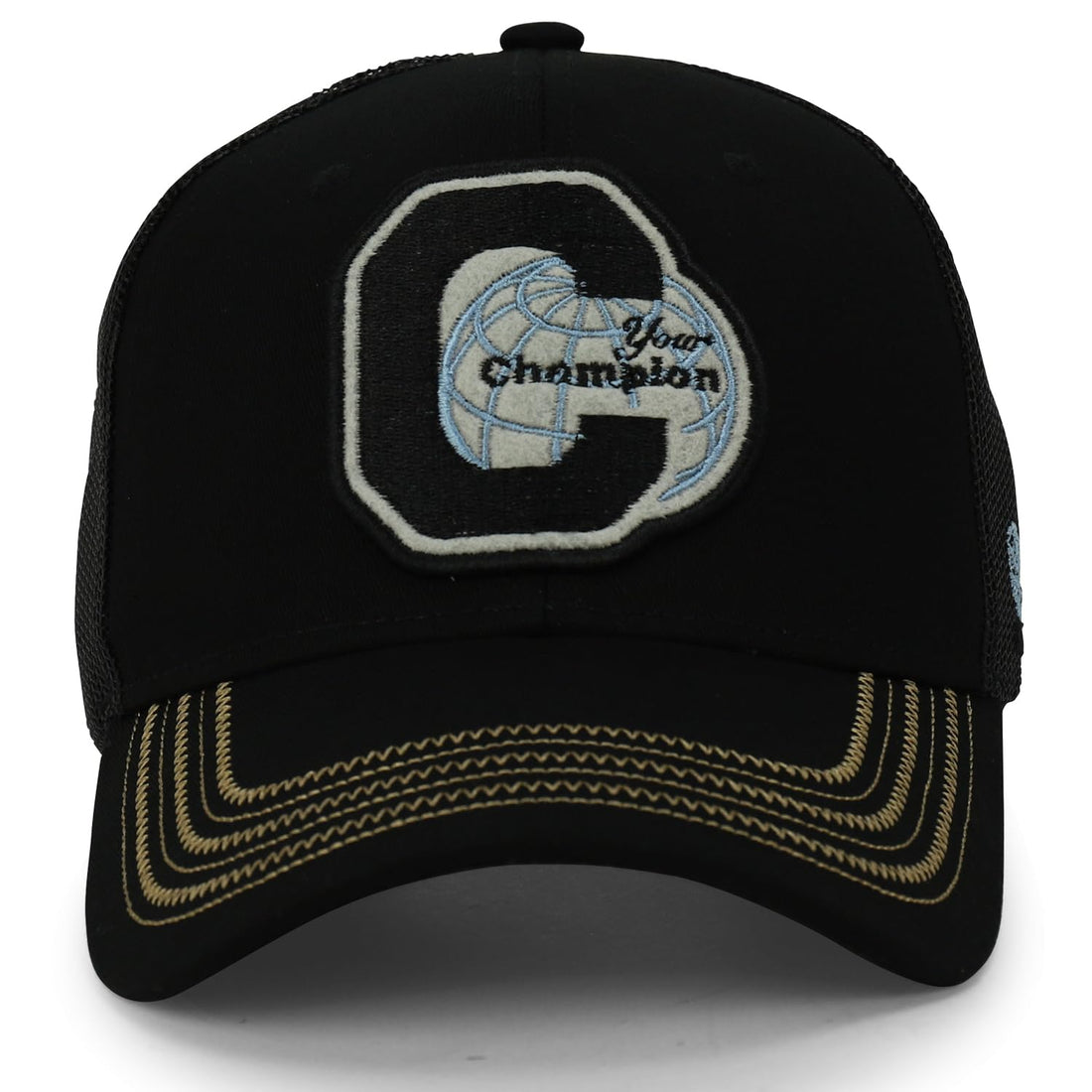 Trendy Apparel Shop Champion Embroidered Snapback Trucker Cap