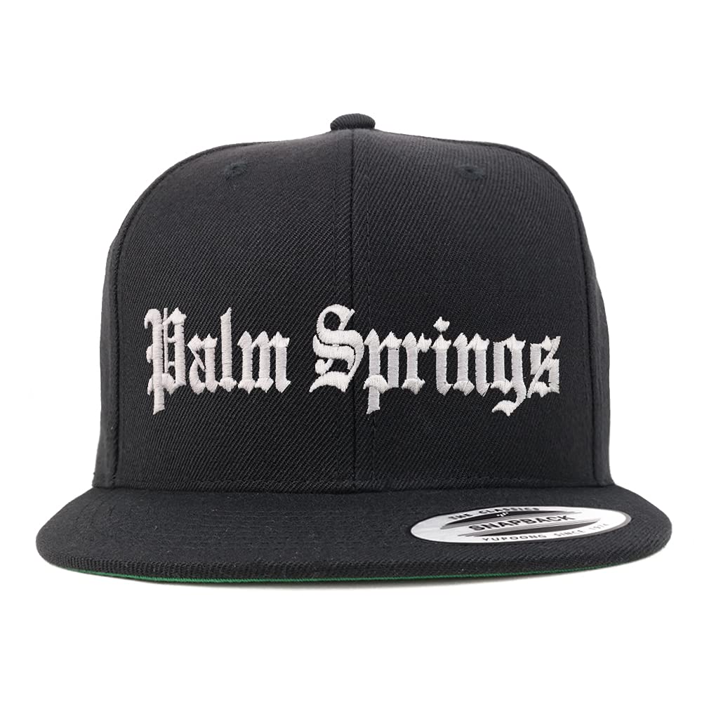 Trendy Apparel Shop Palm Springs Old English Embroidered Flatbill Snapback