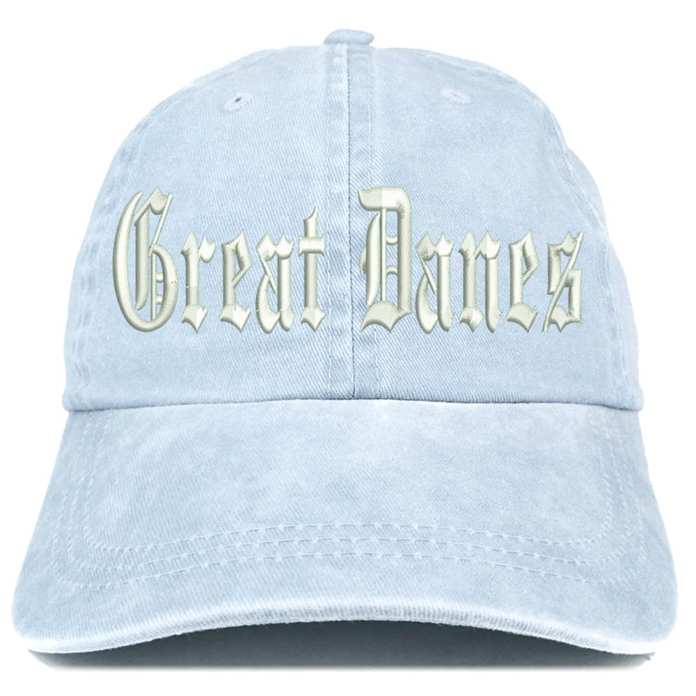 Trendy Apparel Shop Old English Great Danes Washed Pigment Dyed Baseball Cap