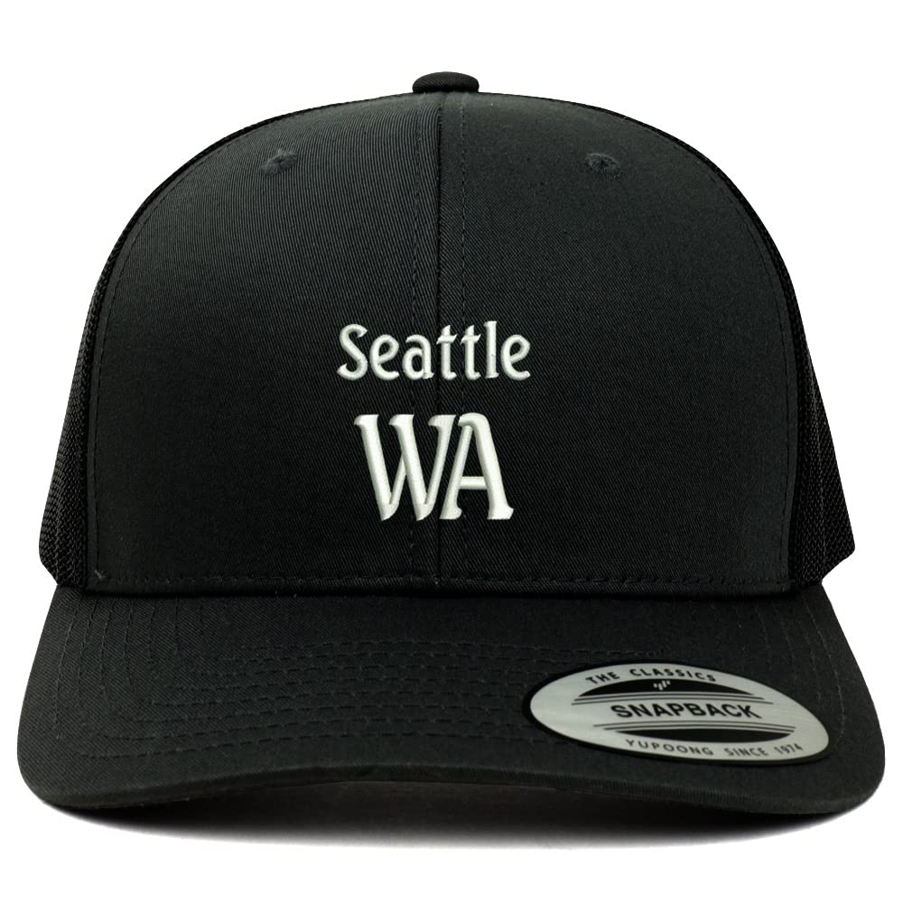 Trendy Apparel Shop Seattle WA Embroidered Retro Fit Trucker Mesh Cap