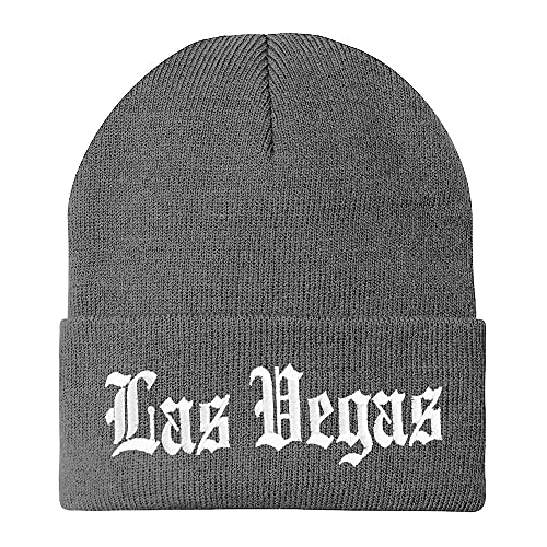 Trendy Apparel Shop Las Vegas Old English Embroidered Long Cuff Beanie