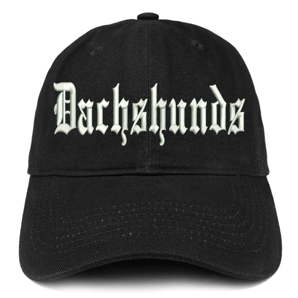 Trendy Apparel Shop Old English Dachshunds Low Profile Soft Cotton Baseball Cap