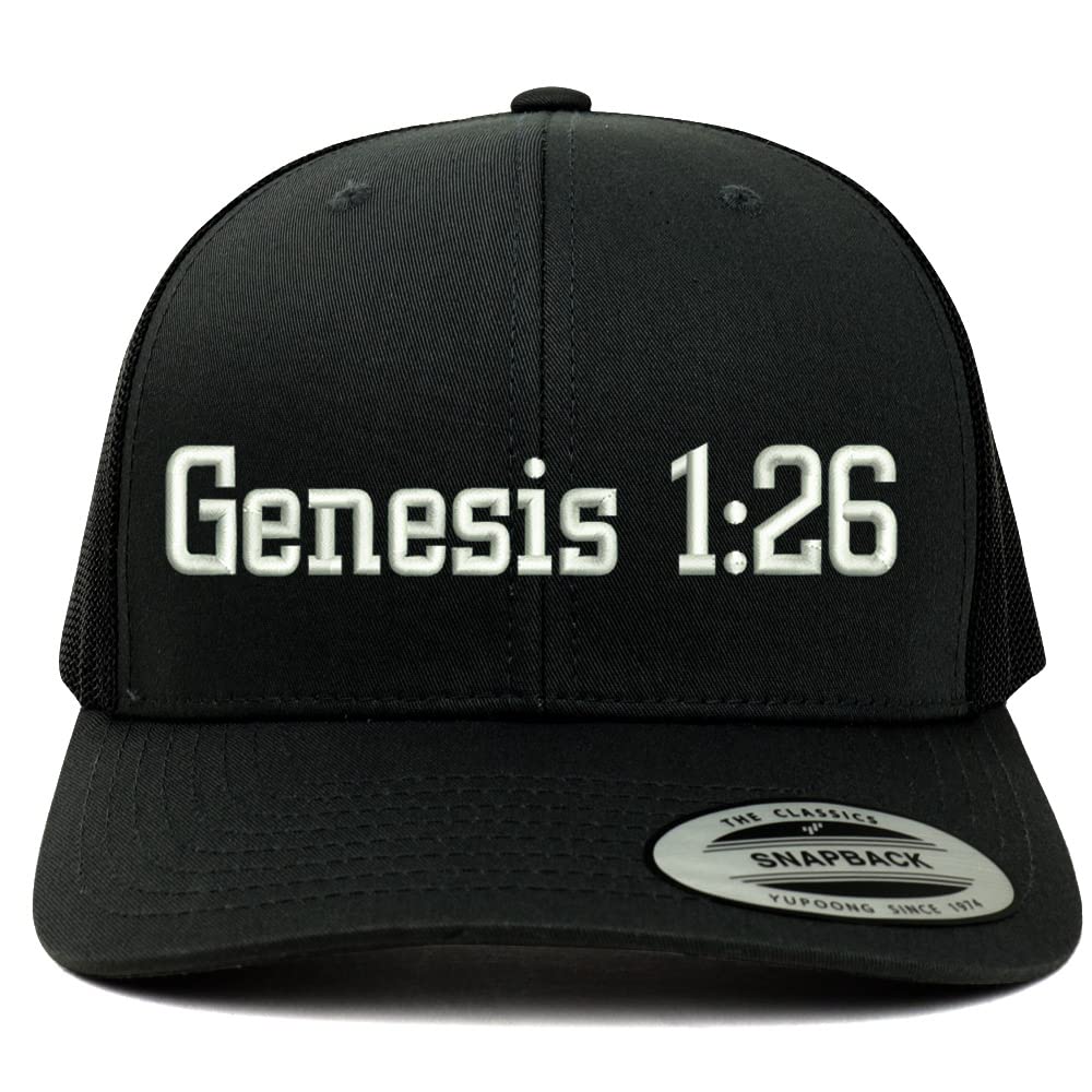 Trendy Apparel Shop Genesis 1:26 6 Panel Trucker Mesh Cap