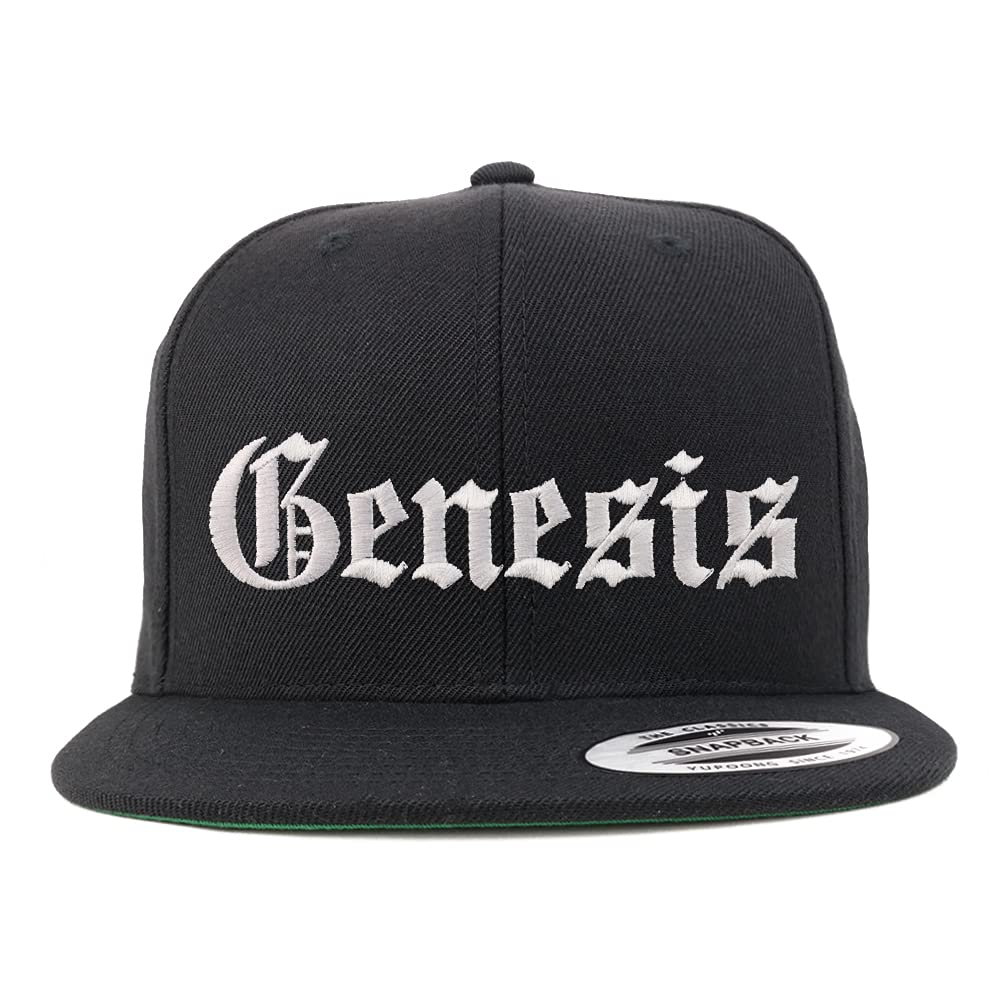 Trendy Apparel Shop Genesis Old English Embroidered Flatbill Snapback