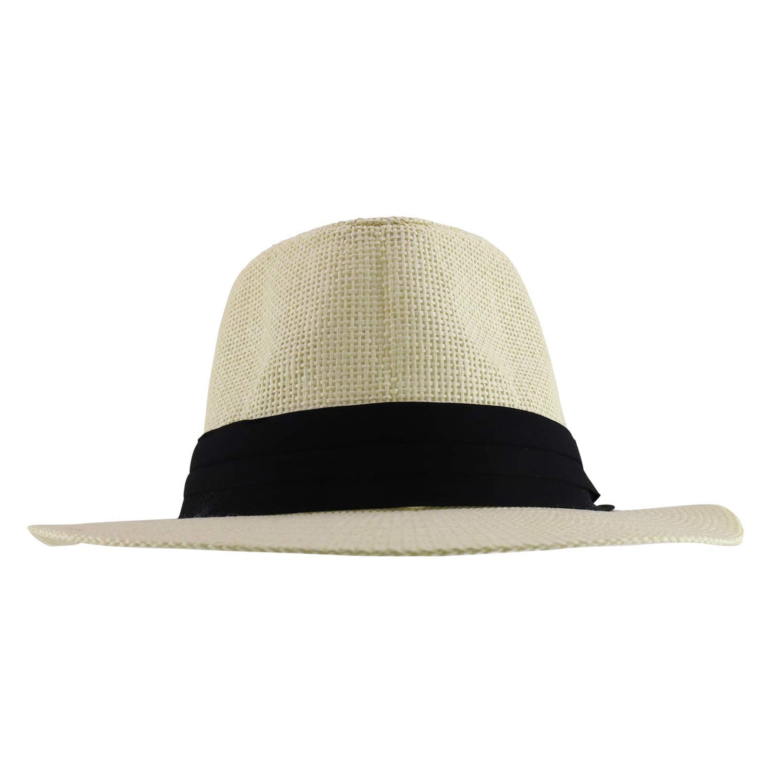 Trendy Apparel Shop Men's Paper Woven Flat Brim Summer Fedora Hat