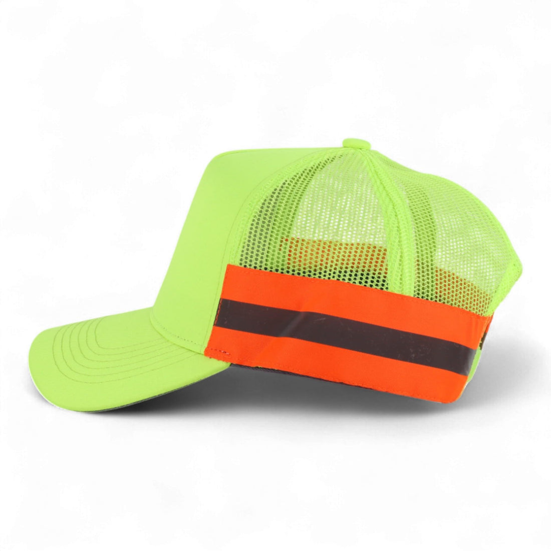 Trendy Apparel Shop XXL Oversized Reflective High Visibility Safety Trucker Cap