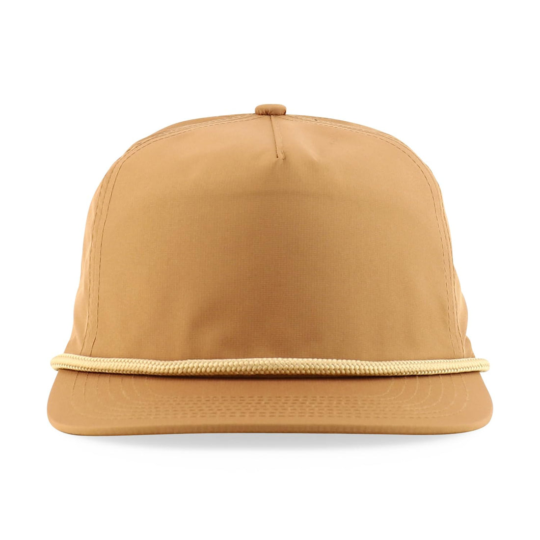 Trendy Apparel Shop 5 Panel Unstructured Perfomance Snapback Cap with Rope
