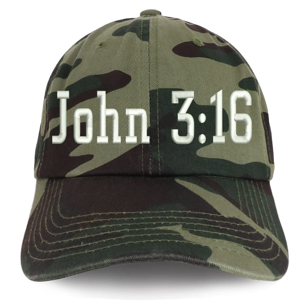 Trendy Apparel Shop John 3:16 Low Profile Soft Cotton Baseball Cap