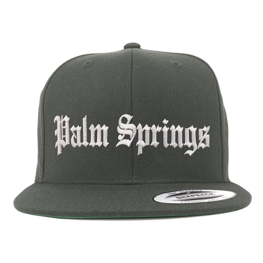 Trendy Apparel Shop Palm Springs Old English Embroidered Flatbill Snapback