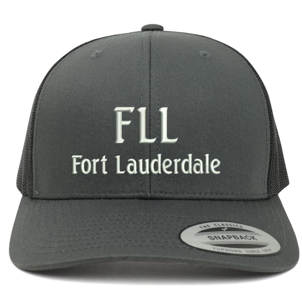 Trendy Apparel Shop FLL Fort Lauderdale Embroidered Retro Fit Trucker Mesh Cap