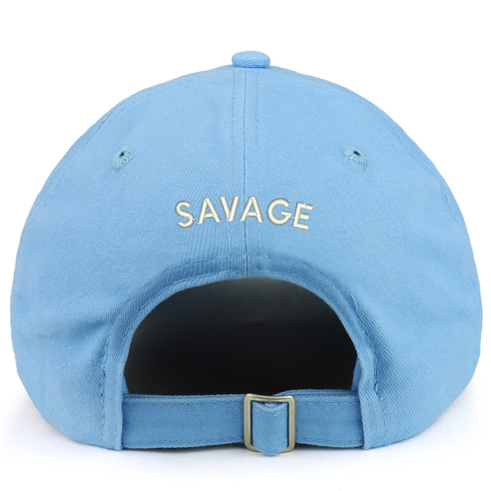 Trendy Apparel Shop Savage (Back) Embroidered 100% Cotton Dad Hat