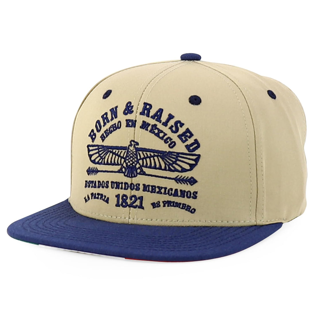 Trendy Apparel Shop 6 Panel Structured Hecho En Mexico Embroidered Flatbill Snapbcak Cap