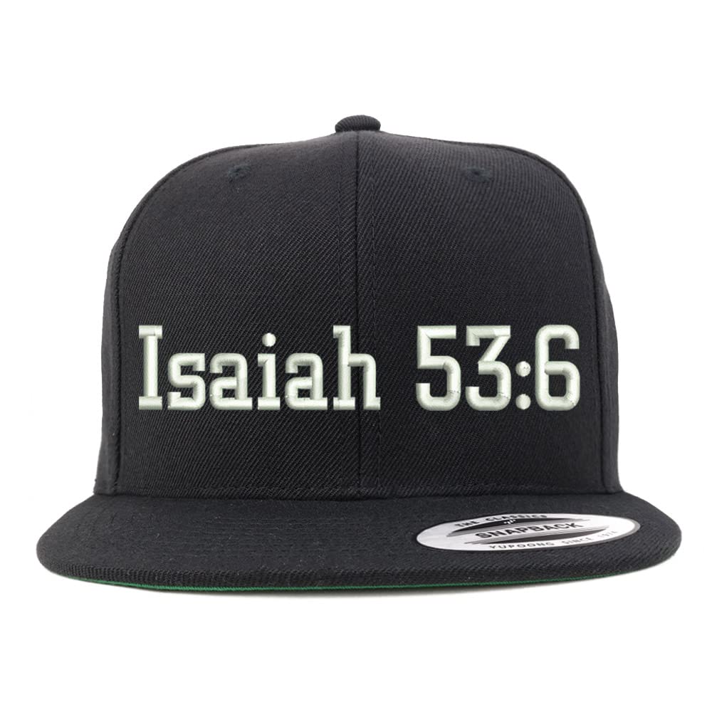 Trendy Apparel Shop Isaiah 53:6 Embroidered Flatbill Snapback