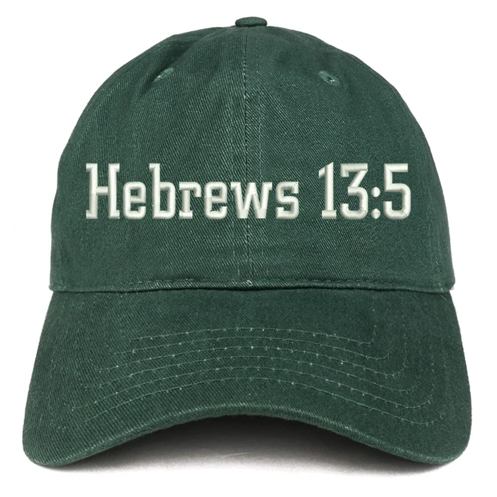 Trendy Apparel Shop Hebrews 13:5 Low Profile Soft Cotton Baseball Cap
