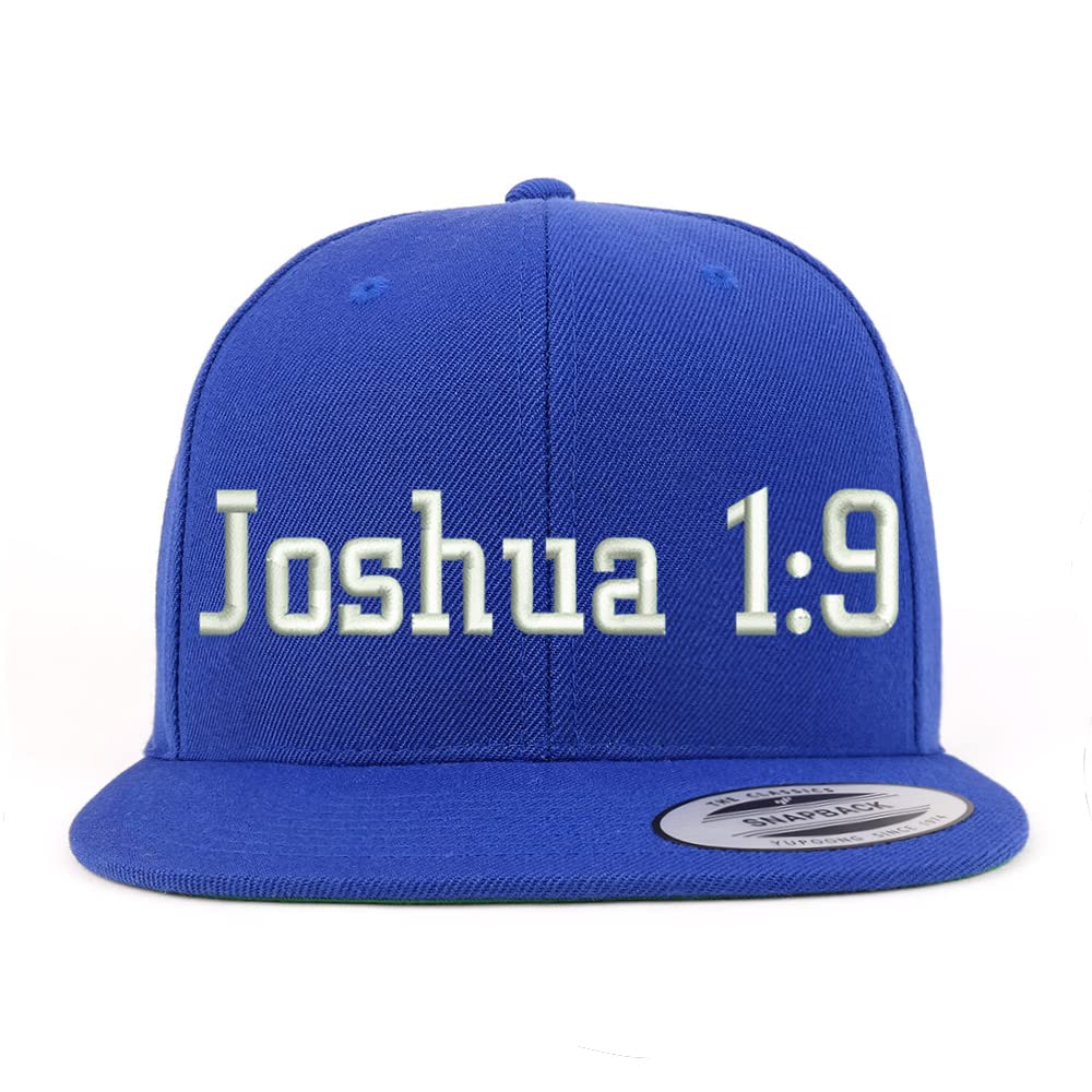 Trendy Apparel Shop Joshua 1:9 Embroidered Flatbill Snapback