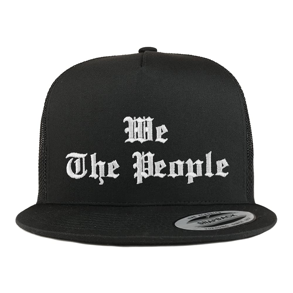 Trendy Apparel Shop We The People Old English 5 Panel Flatbill Trucker Cap