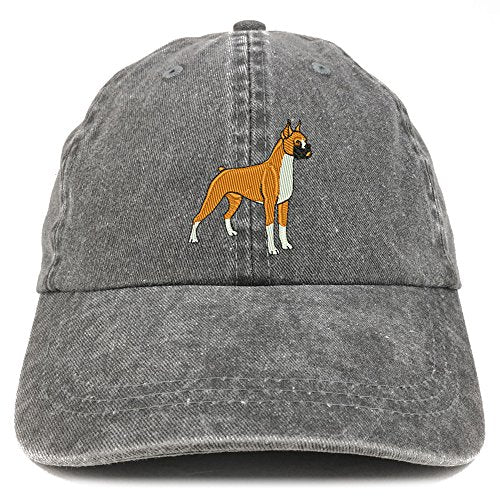 Trendy Apparel Shop Boxer Embroidered Dog Theme Low Profile Dad Hat Cotton Cap
