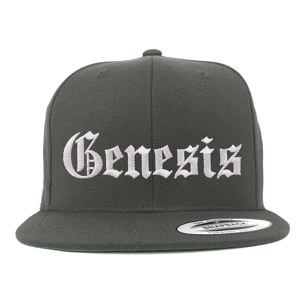 Trendy Apparel Shop Genesis Old English Embroidered Flatbill Snapback