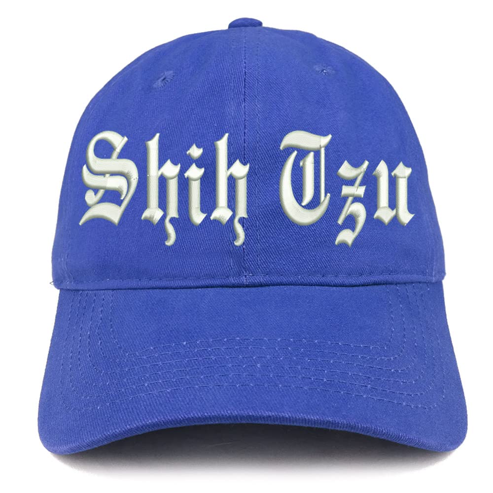 Trendy Apparel Shop Old English Shih Tzu Low Profile Soft Cotton Baseball Cap