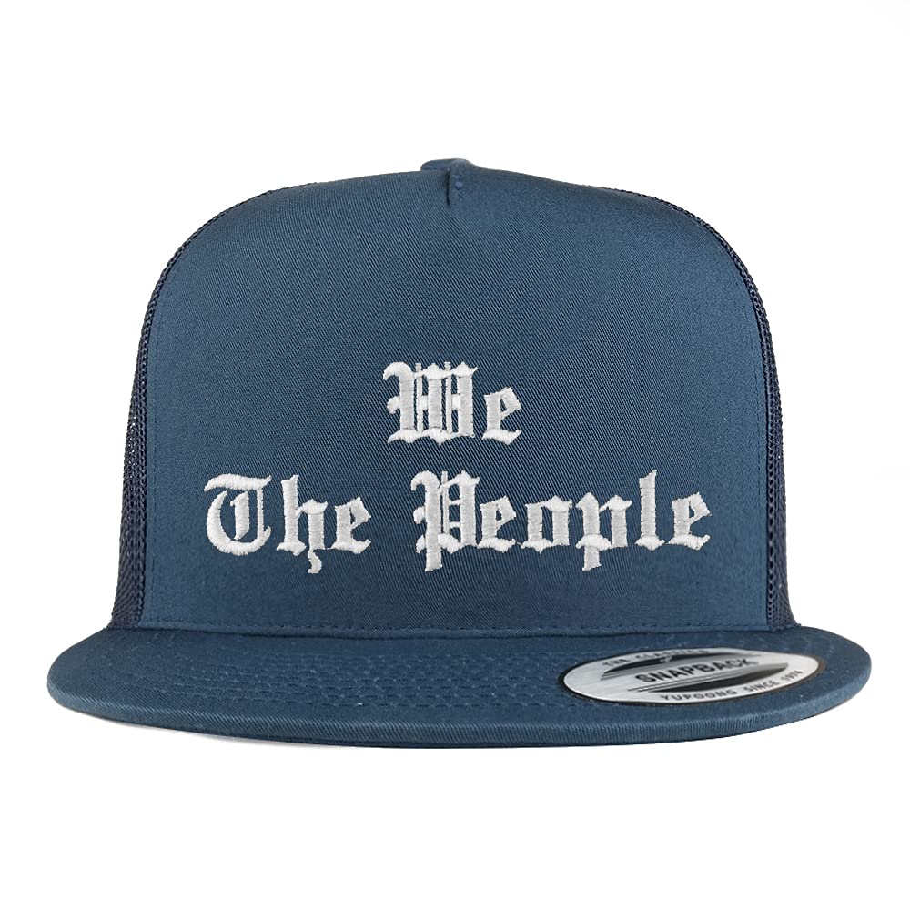Trendy Apparel Shop We The People Old English 5 Panel Flatbill Trucker Cap