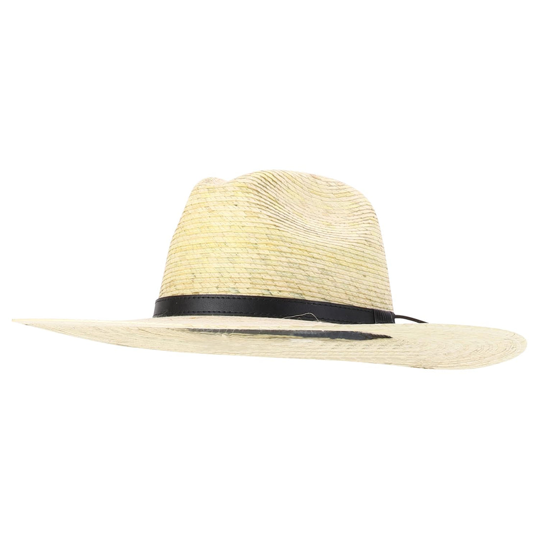 Trendy Apprel Shop Palm Braid UPF 50+ Wide Brim Fedora Crown Sun Hat