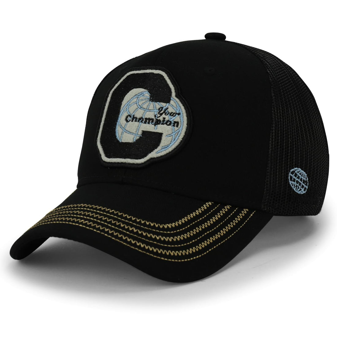 Trendy Apparel Shop Champion Embroidered Snapback Trucker Cap