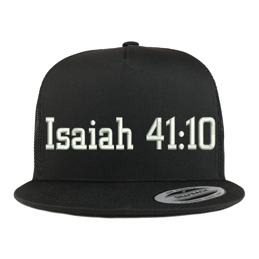 Trendy Apparel Shop Isaiah 41:10 5 Panel Flatbill Trucker Cap