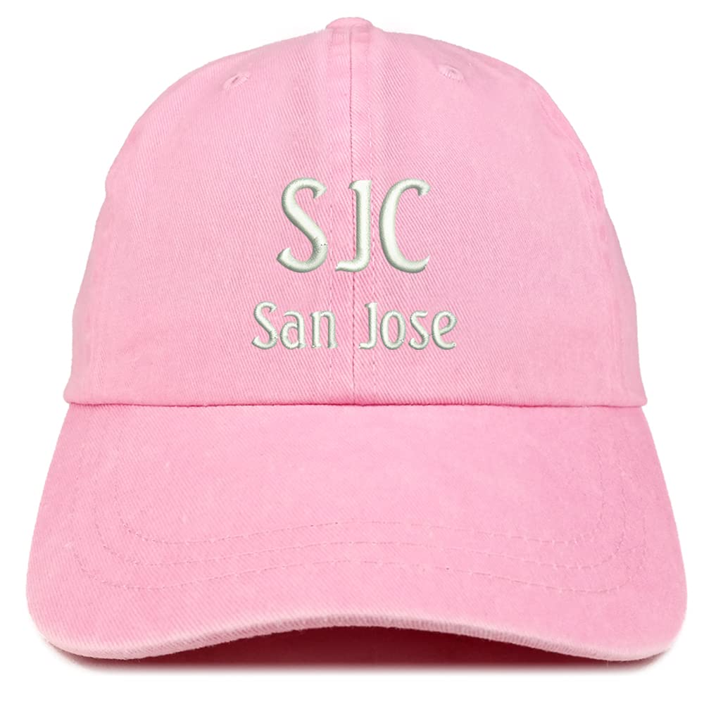 Trendy Apparel Shop SJC San Jose Embroidered Pigment Dyed Washed Baseball Cap