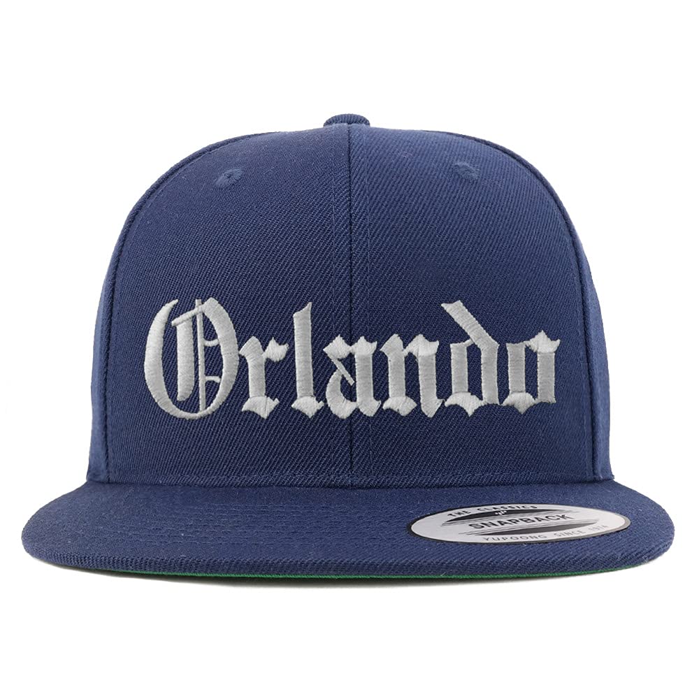 Trendy Apparel Shop Orlando Old English Embroidered Flatbill Snapback