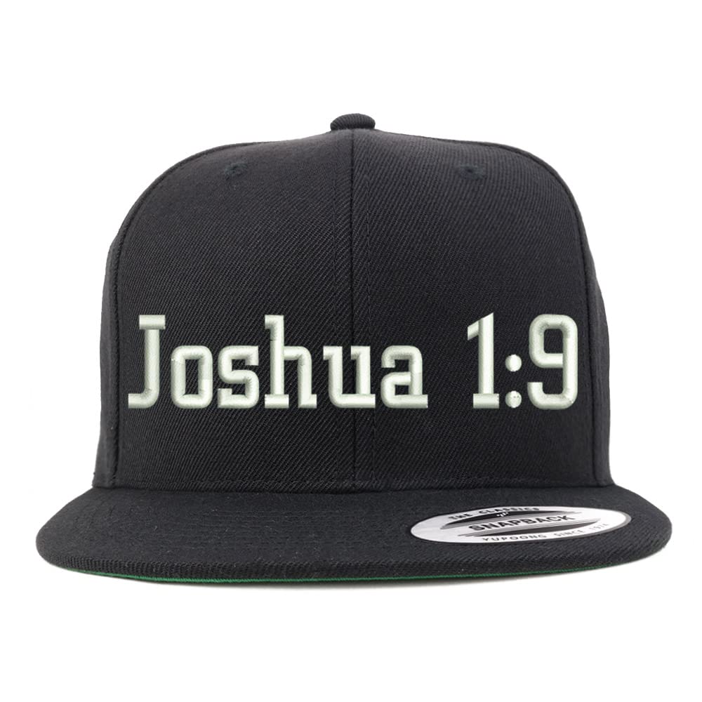Trendy Apparel Shop Joshua 1:9 Embroidered Flatbill Snapback