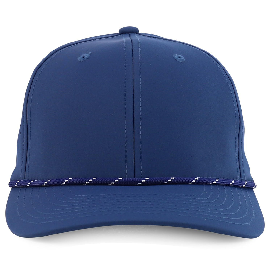 Trendy Apparel Shop 6 Panel Mid Profile Hybrid Perforated Cap with Rope
