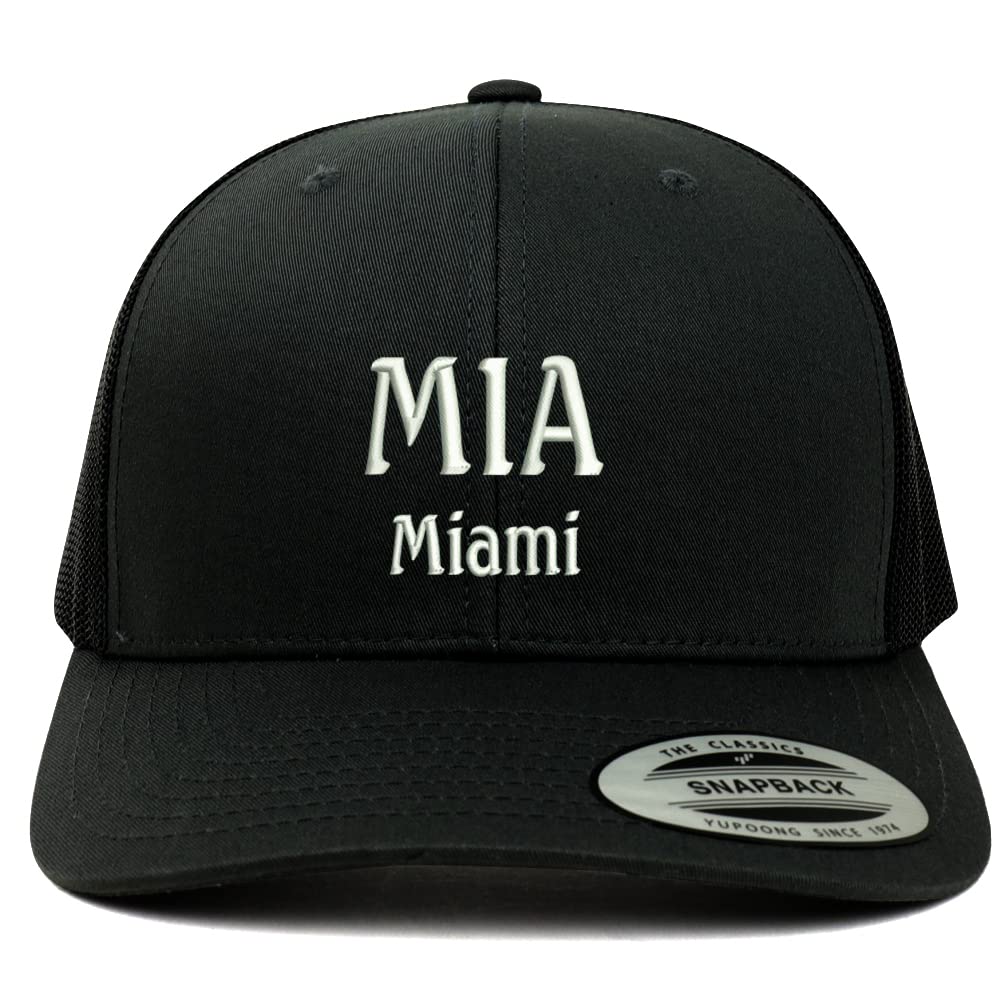 Trendy Apparel Shop MIA Miami Embroidered Retro Fit Trucker Mesh Cap