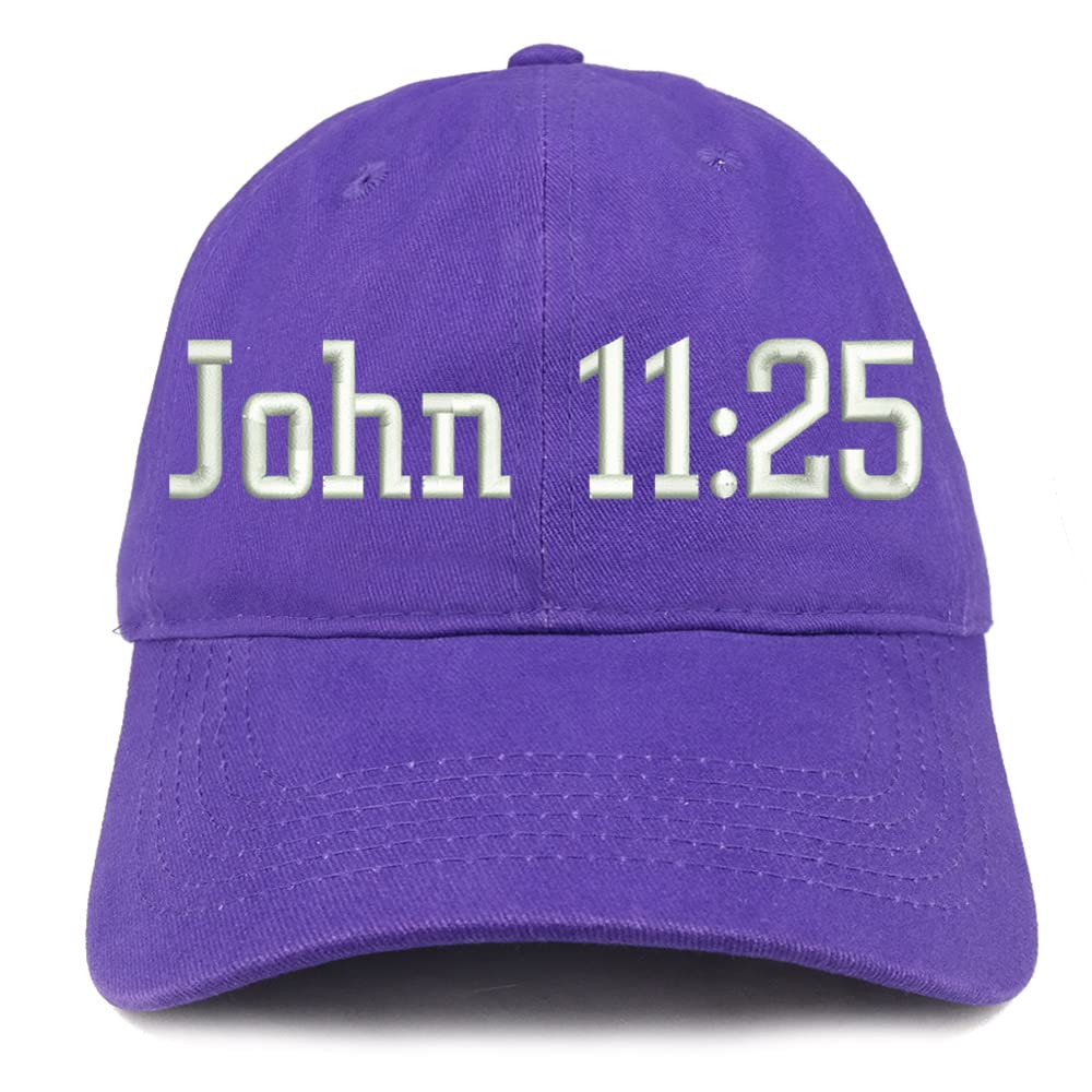 Trendy Apparel Shop John 11:25 Low Profile Soft Cotton Baseball Cap