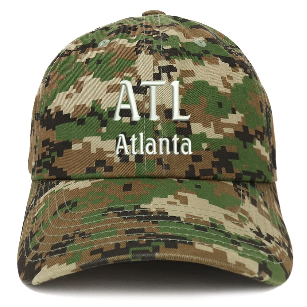 Trendy Apparel Shop ATL Atlanta Low Profile Soft Cotton Baseball Cap