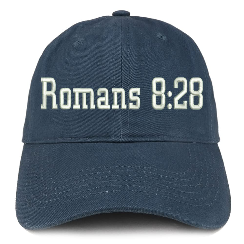 Trendy Apparel Shop Romans 8:28 Low Profile Soft Cotton Baseball Cap