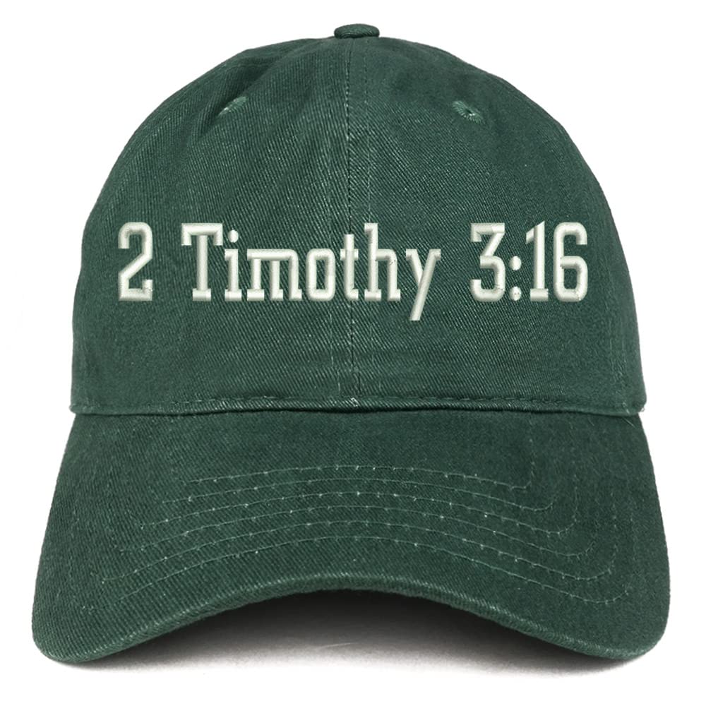 Trendy Apparel Shop 2 Timothy 3:16 Low Profile Soft Cotton Baseball Cap