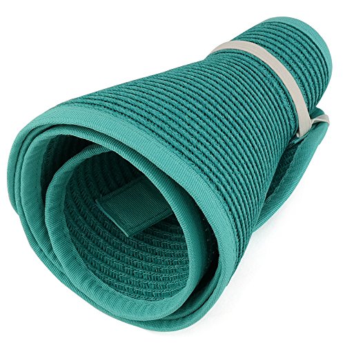 Trendy Apparel Shop Womens UPF 50+ Paper Braid Large Rolled Visor UV Protection Hat