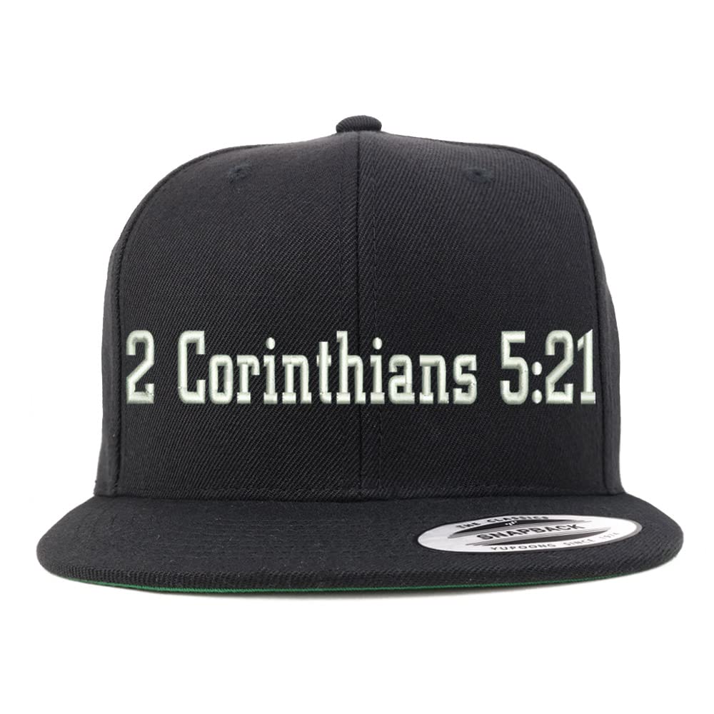 Trendy Apparel Shop 2 Corinthians 5:21 Embroidered Flatbill Snapback