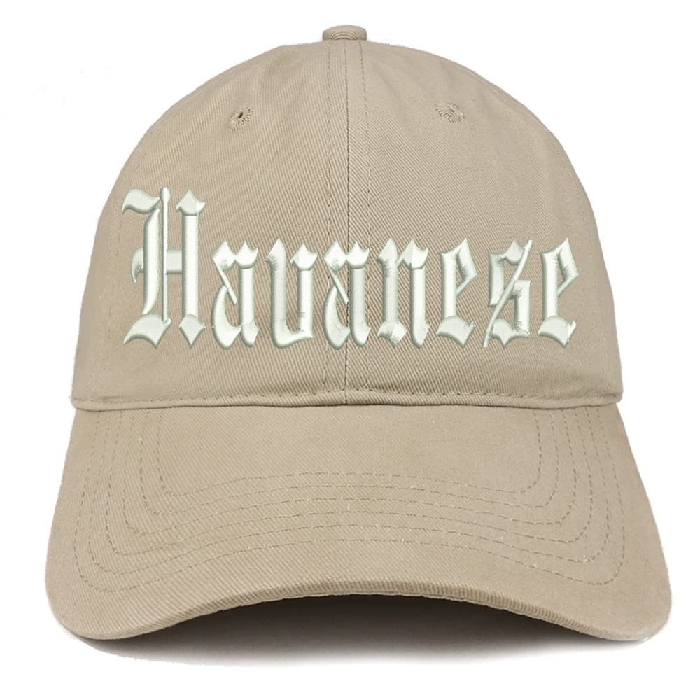 Trendy Apparel Shop Old English Havanese Low Profile Soft Cotton Baseball Cap