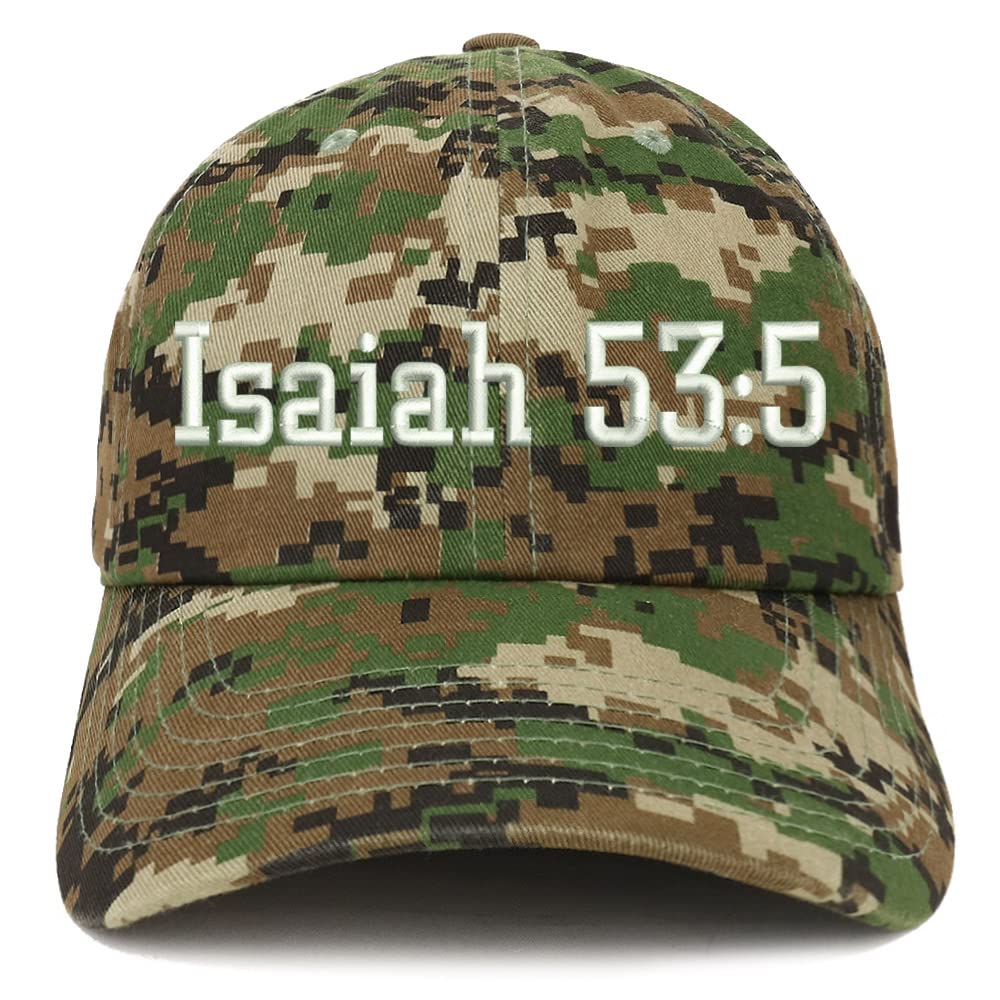 Trendy Apparel Shop Isaiah 53:5 Low Profile Soft Cotton Baseball Cap