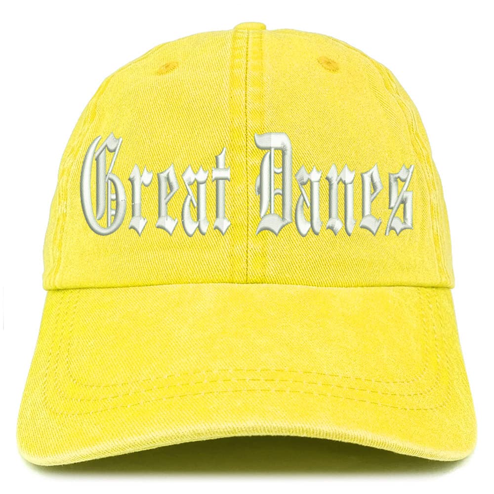 Trendy Apparel Shop Old English Great Danes Washed Pigment Dyed Baseball Cap