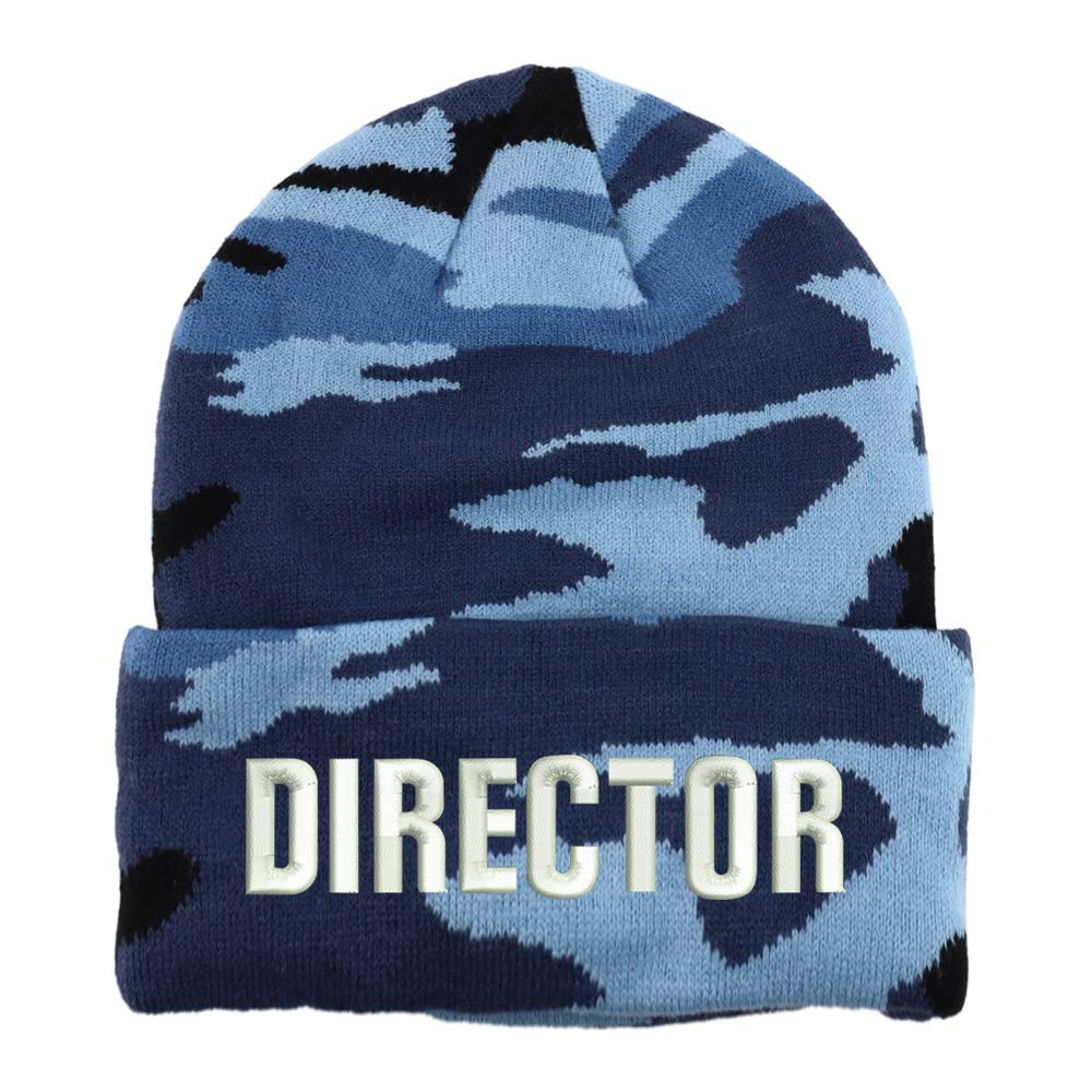 Trendy Apparel Shop Director Embroidered Made in USA Camo Beanie