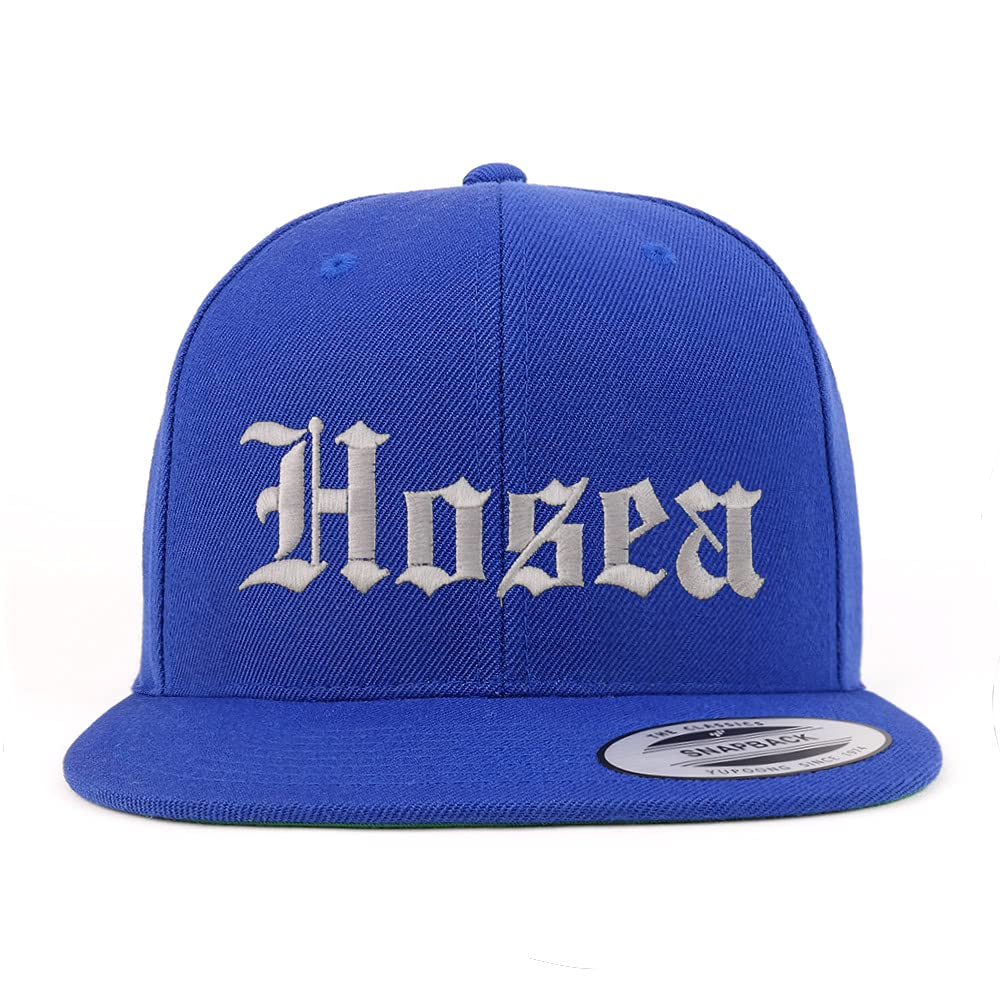 Trendy Apparel Shop Hosea Old English Embroidered Flatbill Snapback