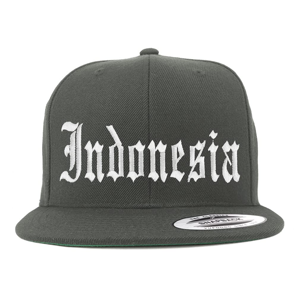 Trendy Apparel Shop Indonesia Old English Embroidered Flatbill Snapback