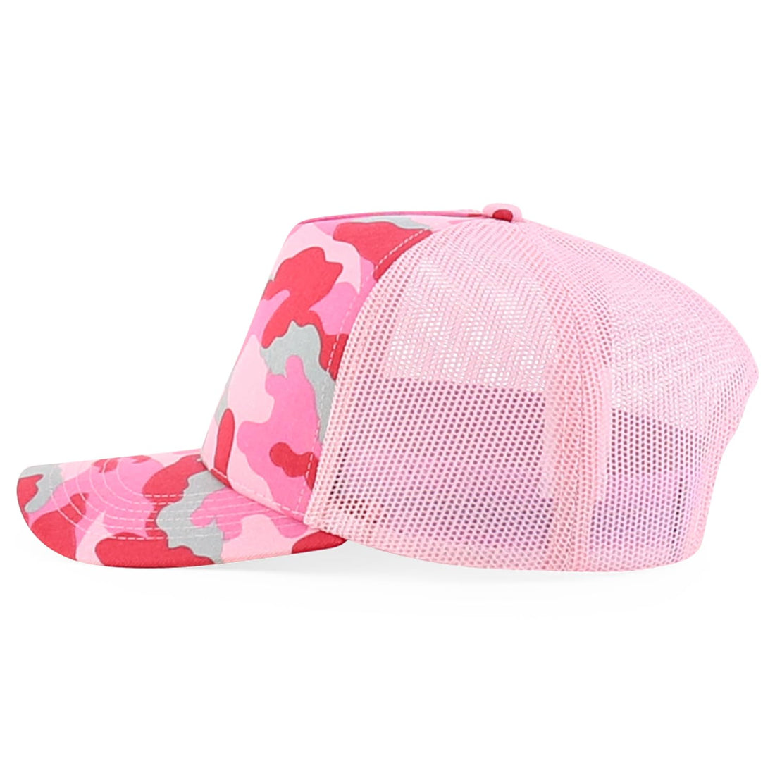 Trendy Apparel Shop 5 Panel Structured Crown Curved Bill Trucker Cap
